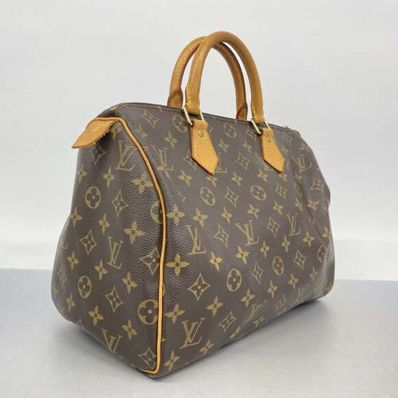 LOUIS VUITTON Brown Monogram Speedy 30 Bag - Picture 2 of 14
